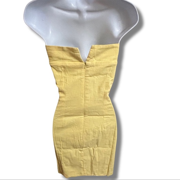 NWT Dolls Kill Yellow Sexy Tube Dress Size Large - Picture 7 of 9